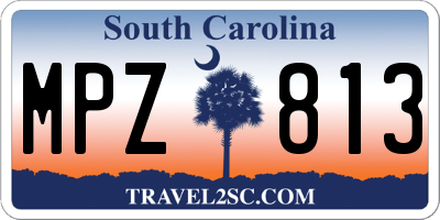 SC license plate MPZ813