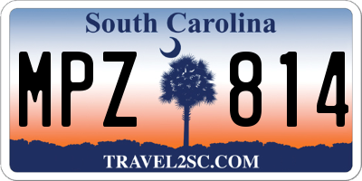 SC license plate MPZ814