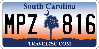 SC license plate MPZ816