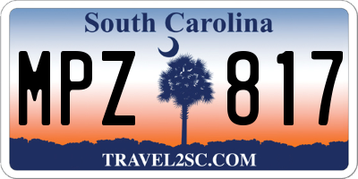 SC license plate MPZ817
