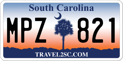 SC license plate MPZ821