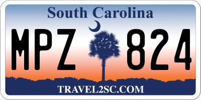 SC license plate MPZ824