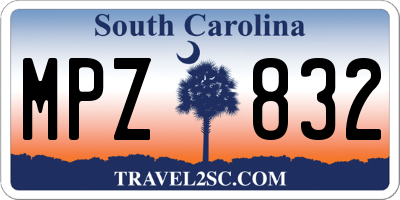 SC license plate MPZ832