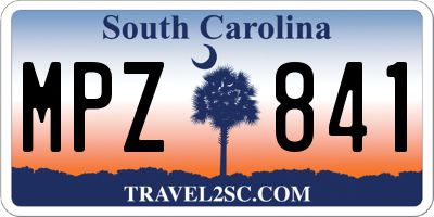 SC license plate MPZ841
