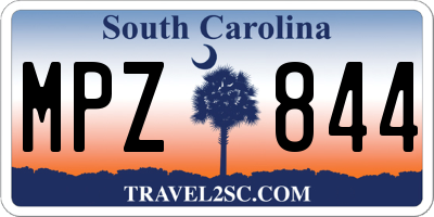 SC license plate MPZ844