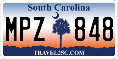 SC license plate MPZ848