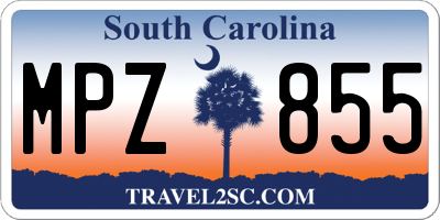 SC license plate MPZ855
