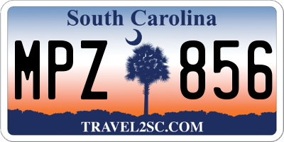 SC license plate MPZ856