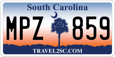 SC license plate MPZ859
