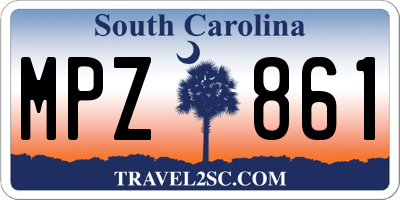 SC license plate MPZ861