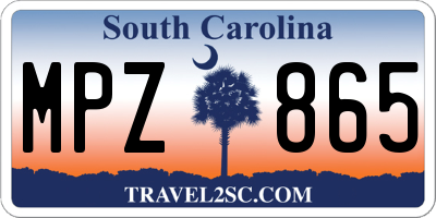 SC license plate MPZ865