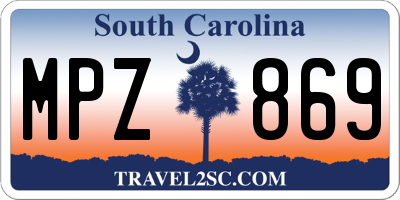 SC license plate MPZ869
