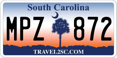 SC license plate MPZ872