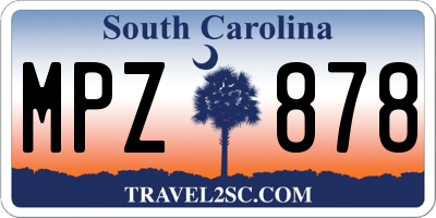 SC license plate MPZ878