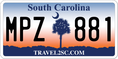 SC license plate MPZ881