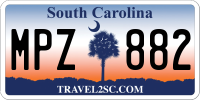 SC license plate MPZ882