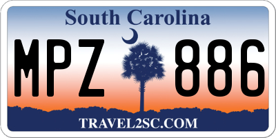 SC license plate MPZ886