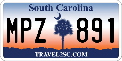 SC license plate MPZ891
