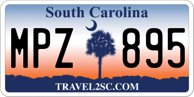 SC license plate MPZ895