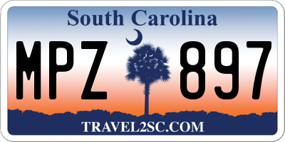 SC license plate MPZ897