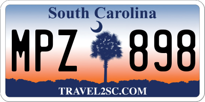 SC license plate MPZ898