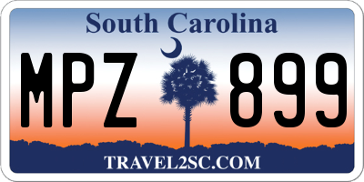 SC license plate MPZ899