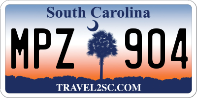 SC license plate MPZ904