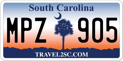 SC license plate MPZ905