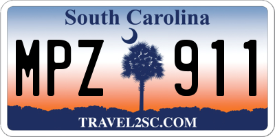 SC license plate MPZ911
