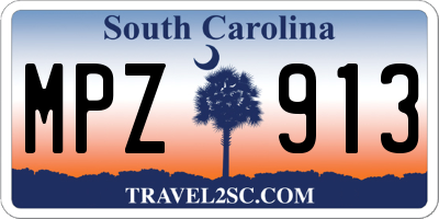 SC license plate MPZ913