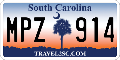 SC license plate MPZ914