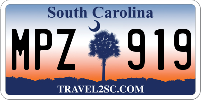 SC license plate MPZ919