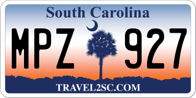 SC license plate MPZ927
