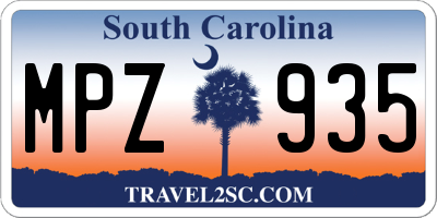SC license plate MPZ935