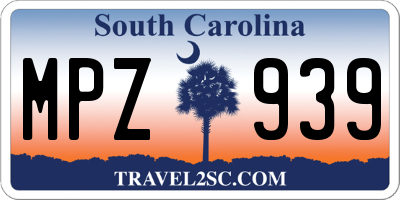 SC license plate MPZ939