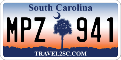 SC license plate MPZ941