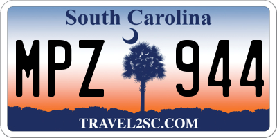 SC license plate MPZ944