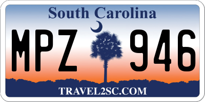 SC license plate MPZ946