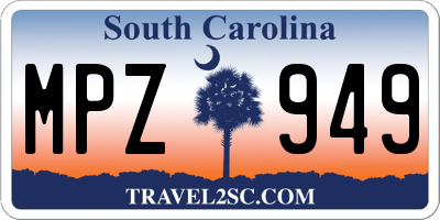 SC license plate MPZ949