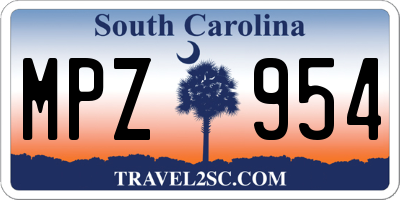 SC license plate MPZ954