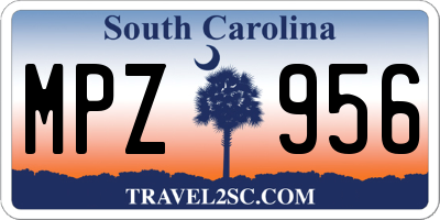 SC license plate MPZ956