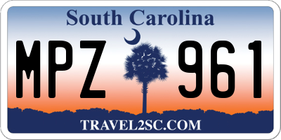 SC license plate MPZ961