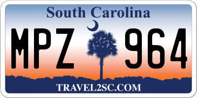 SC license plate MPZ964