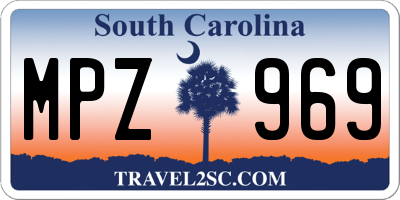 SC license plate MPZ969