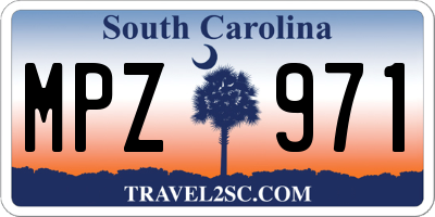 SC license plate MPZ971