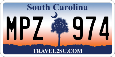 SC license plate MPZ974