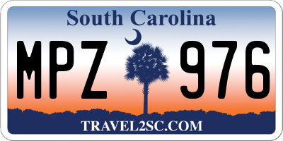 SC license plate MPZ976