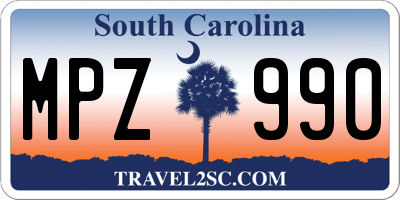 SC license plate MPZ990