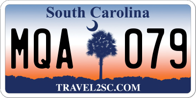SC license plate MQA079
