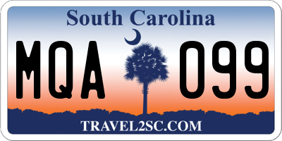 SC license plate MQA099
